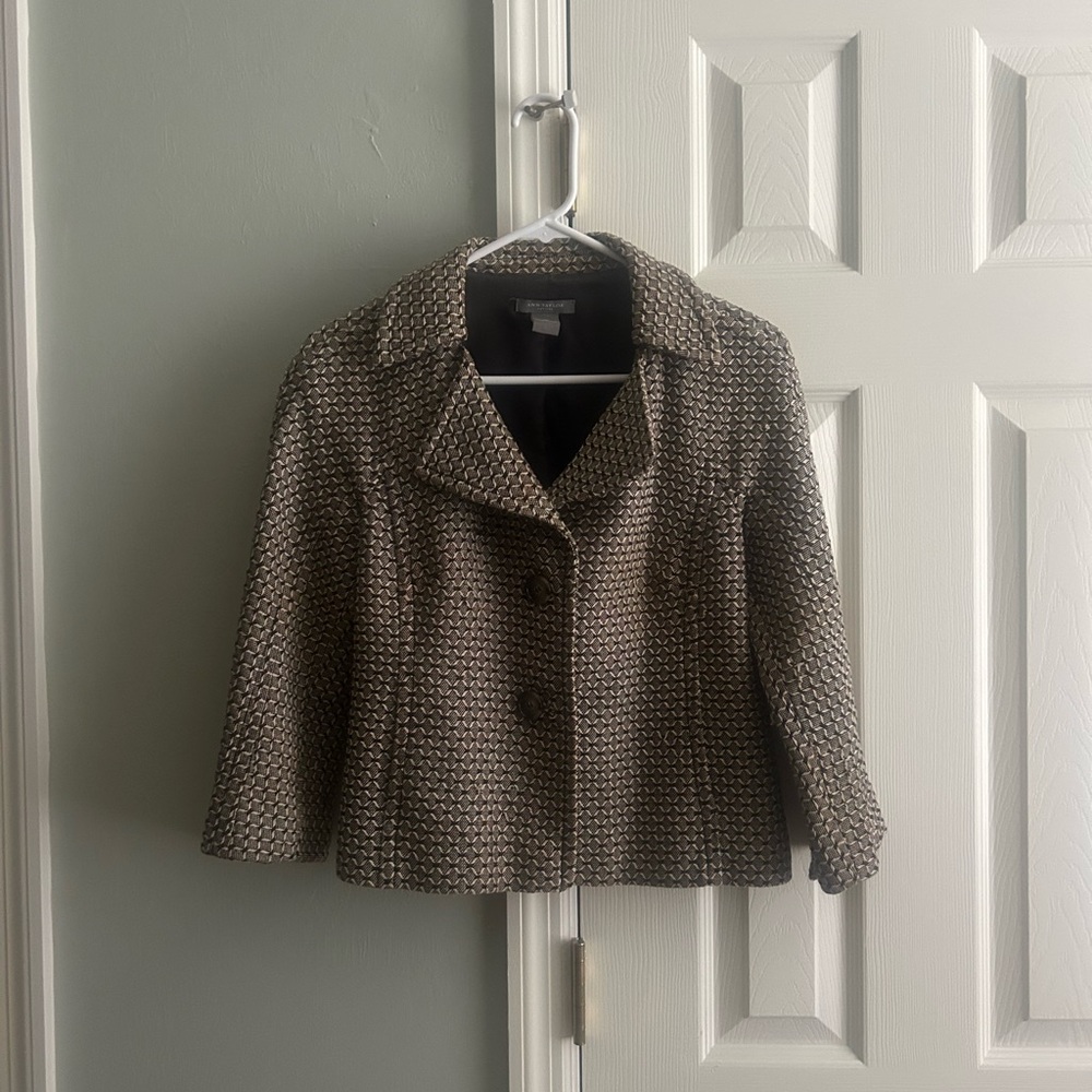 Brown Patterned Women's Blazer